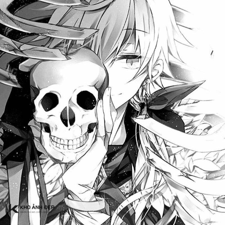 ảnh anime đen trắng