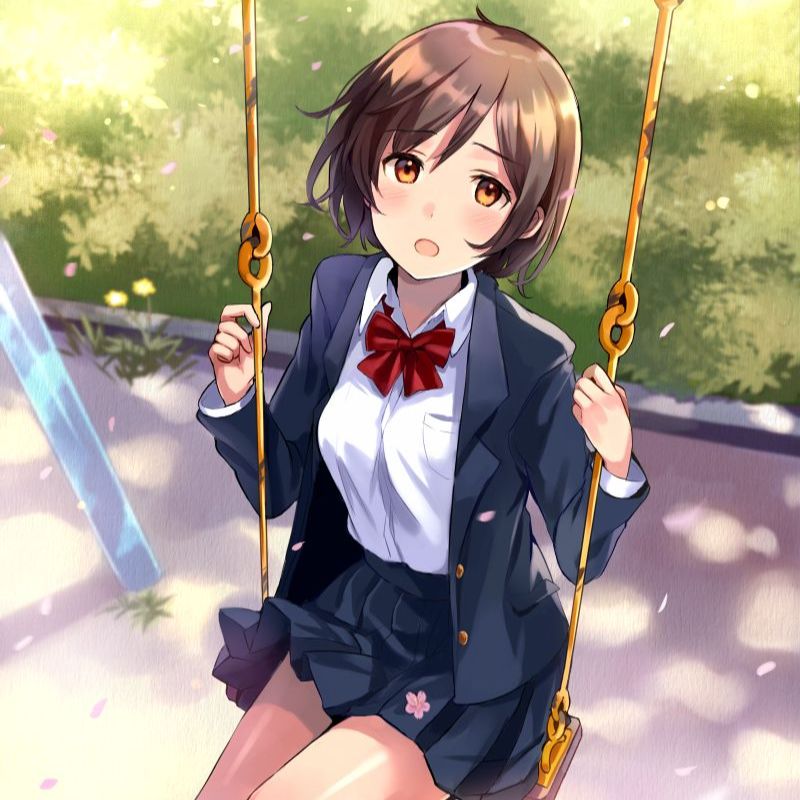 Bộ sưu tập 99+ ảnh anime học sinh ngầu, cute, cá tính 11 Ảnh anime nữ ngồi xích đu cá tính