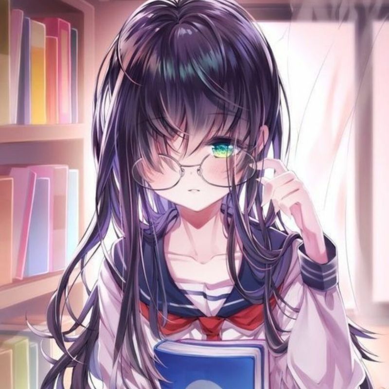 Bộ sưu tập 99+ ảnh anime học sinh ngầu, cute, cá tính 13 Ảnh anime nữ học sinh đeo kính đọc sách cool ngầu