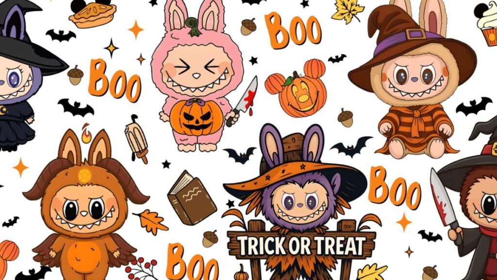 99+ Hình nền labubu đáng yêu, ngộ nghĩnh, siêu sắc nét 24 Hình labubu hóa thân halloween siêu đáng yêu