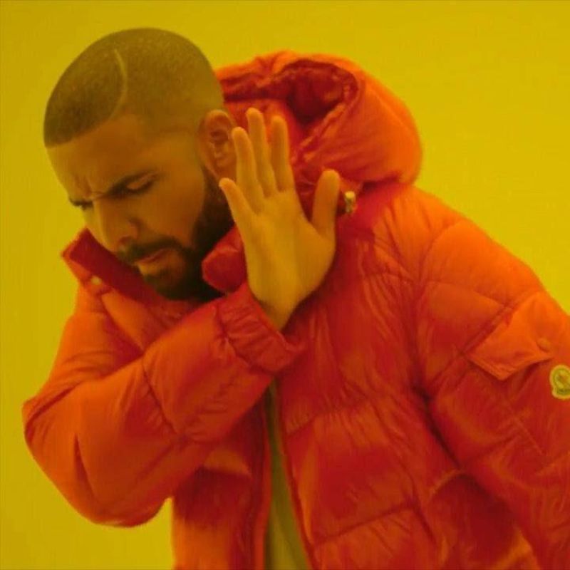 Meme Drake chỉ tay từ chối