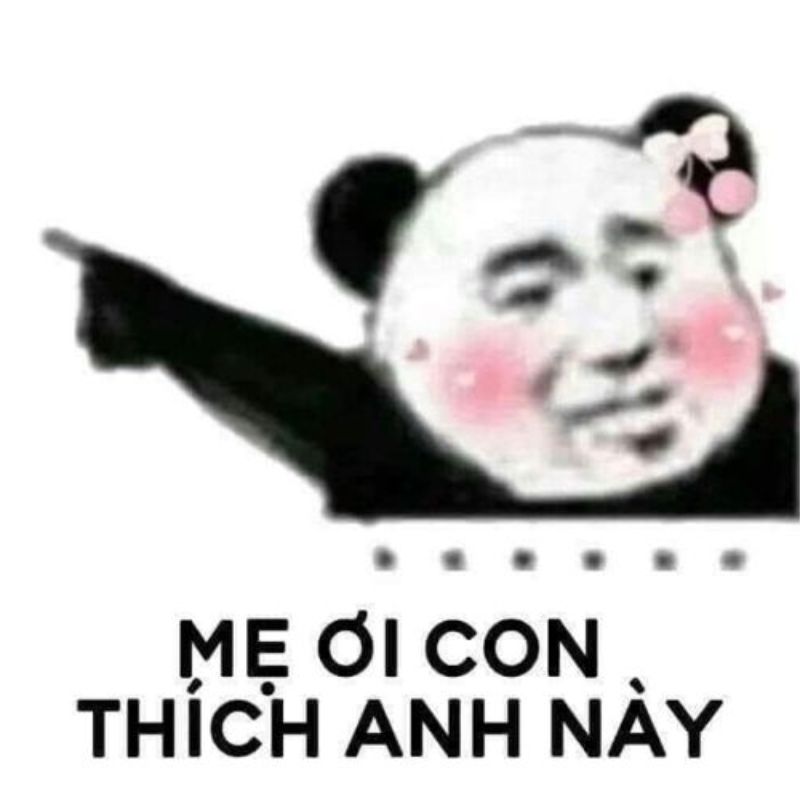 Meme chỉ tay mẹ ơi con thích anh này