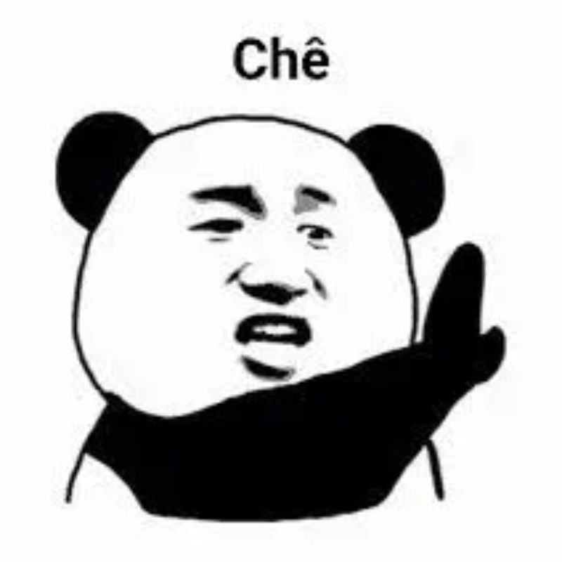 Meme chỉ tay gấu trúc chê