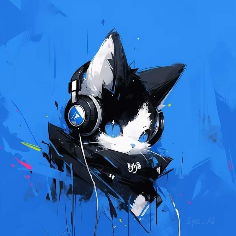 Ảnh mèo anime phong cách ngầu mạnh mẽ