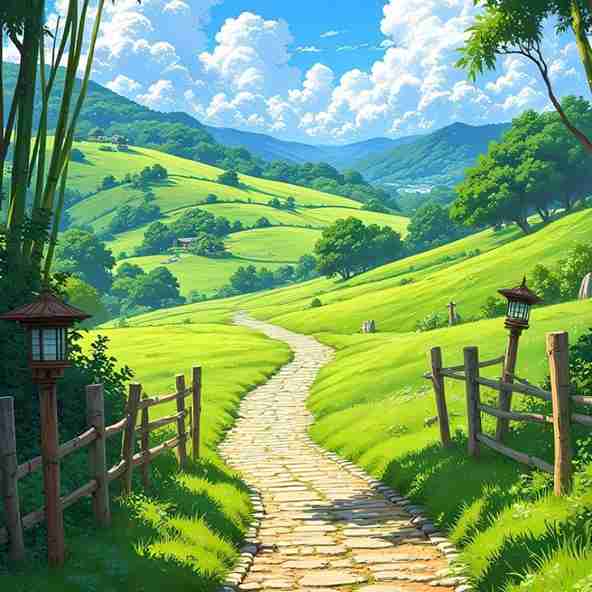 99+ Ảnh phong cảnh Anime 4K tuyệt đẹp, sắc nét nhất 14 Ảnh phong cảnh anime làng quê