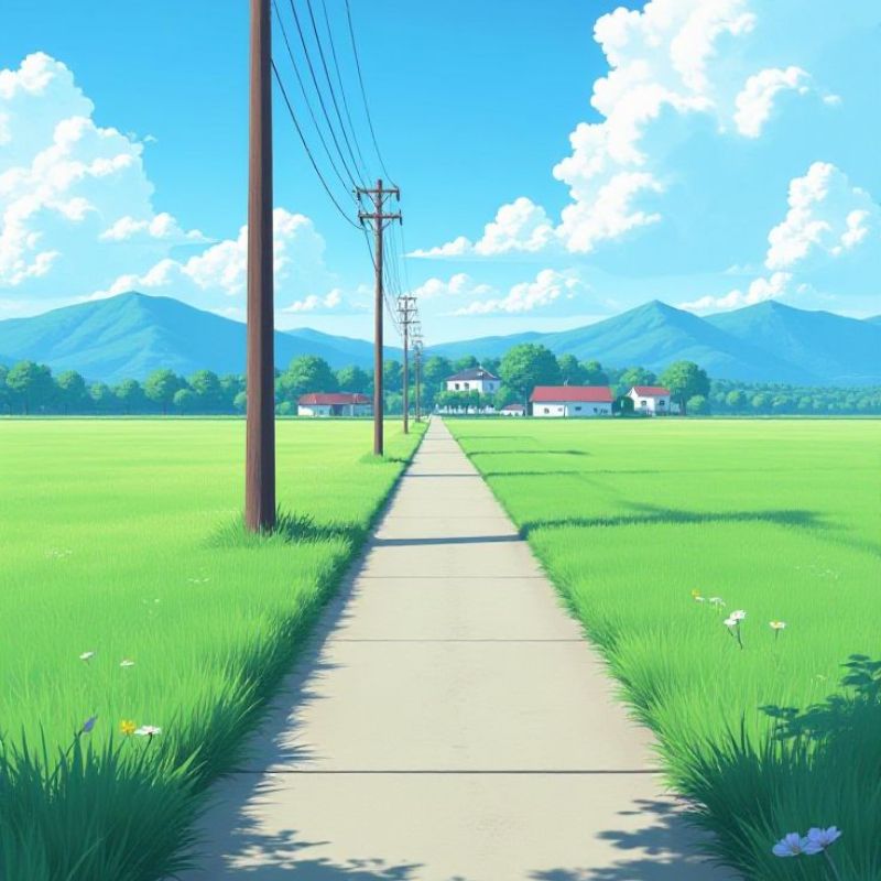 99+ Ảnh phong cảnh Anime 4K tuyệt đẹp, sắc nét nhất 19 Ảnh phong cảnh anime làng quê