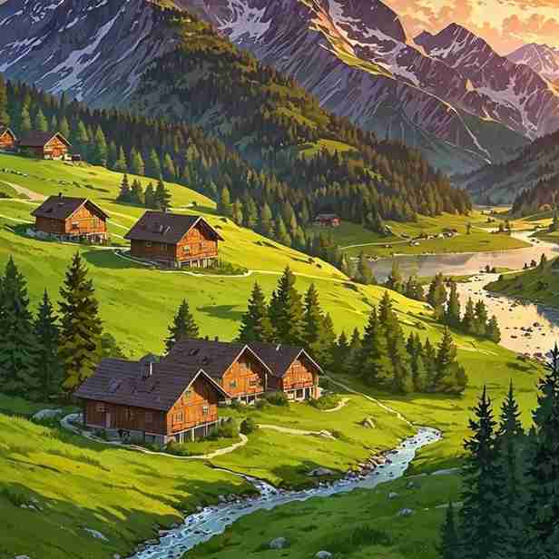 99+ Ảnh phong cảnh Anime 4K tuyệt đẹp, sắc nét nhất 3 Ảnh phong cảnh anime làng quê