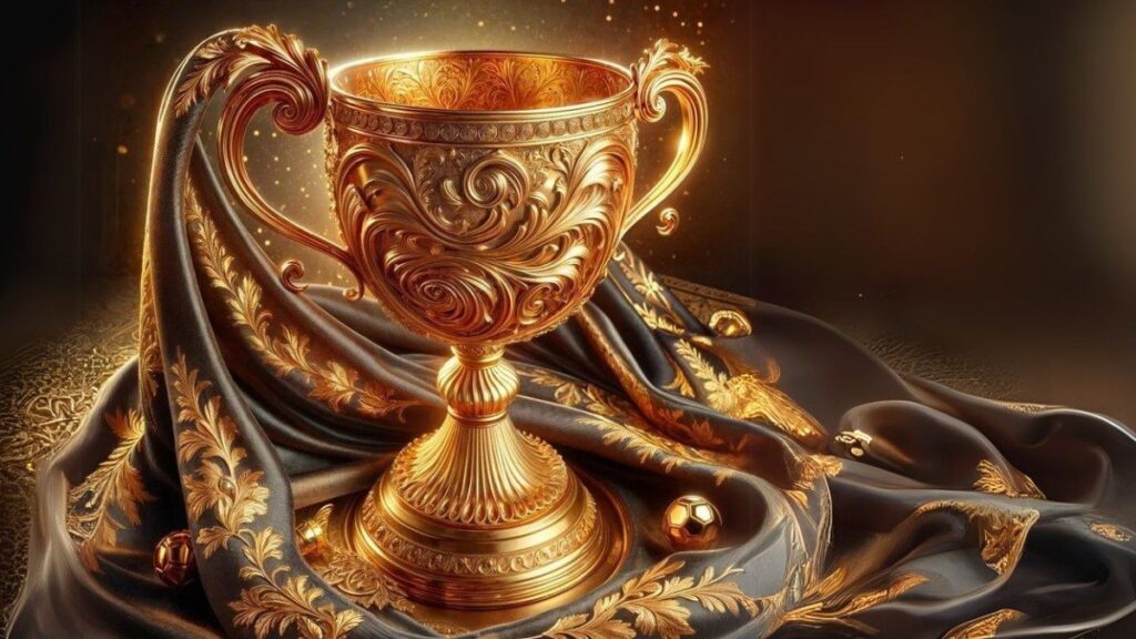 Hình nền cốc vàng may mắn cho mệnh Kim