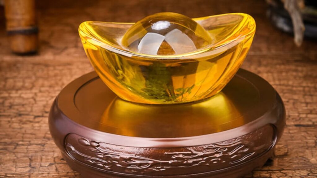 Hình nền thỏi vàng trong suốt cho người mệnh Kim