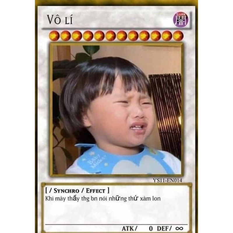 69+ Lá bài meme hài hước, ấn tượng, hot nhất mạng xã hội 19 Lá bài meme bé sa hài hước