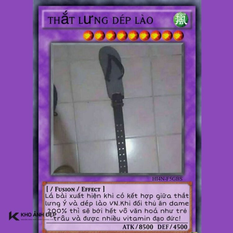 Lá bài meme dép lào siêu hài