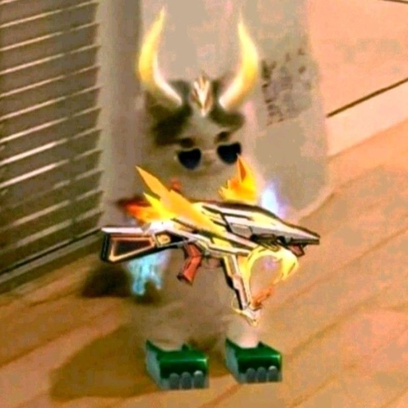 meme mèo cầm UMP cấp 7