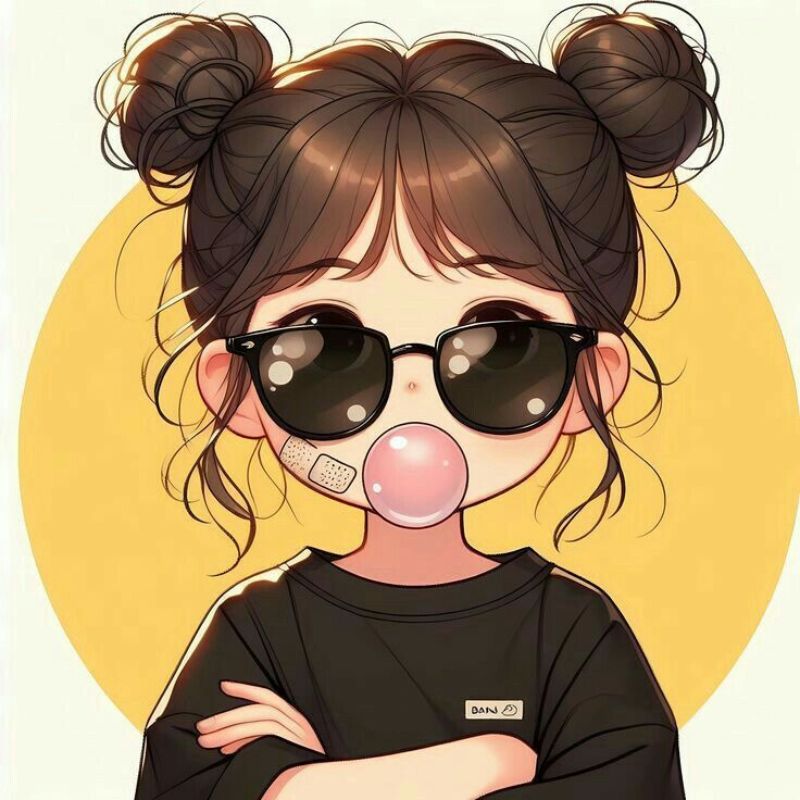 Avatar chibi nữ ngầu