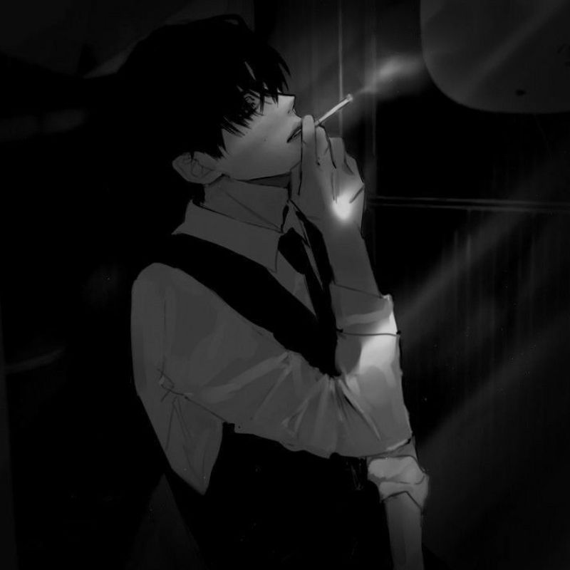 avatar nam mặc vest hút thuốc 