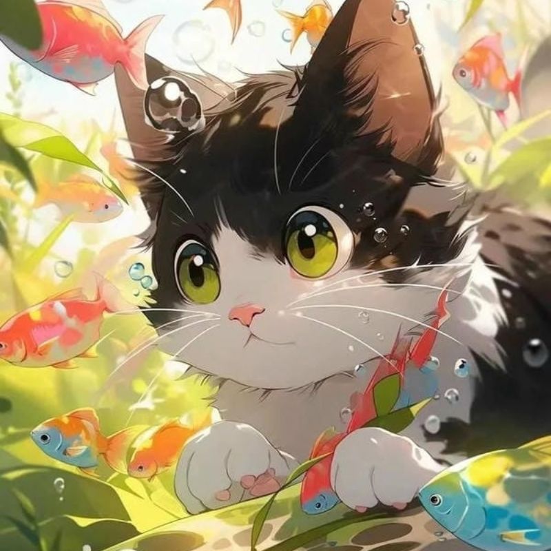 201+ Avatar vô tri mèo dễ thương, hài hước và cực đáng yêu 73 avatar vô tri mèo anime hài