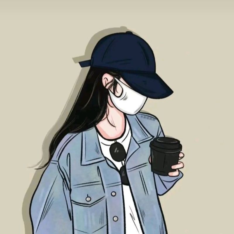 100+ Ảnh che mặt con gái avatar cute, cực xinh, cực đáng yêu 25 Ảnh avatar cô gái đội mũ che mặt cầm cafe