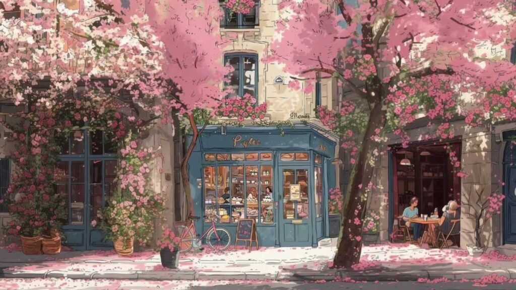 Hình nền PC chill anime Nhật Bản