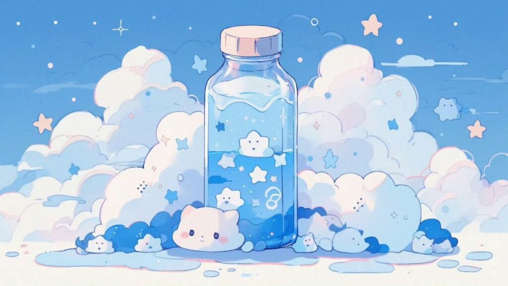 hình nền máy tính màu xanh cute