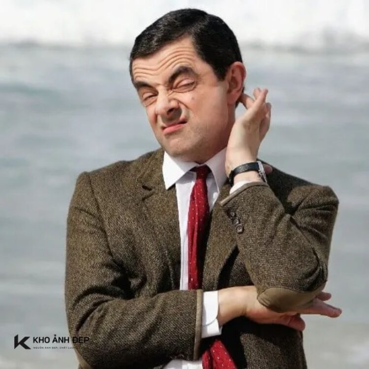 Ảnh meme nghi ngờ Mr.Bean hài hước