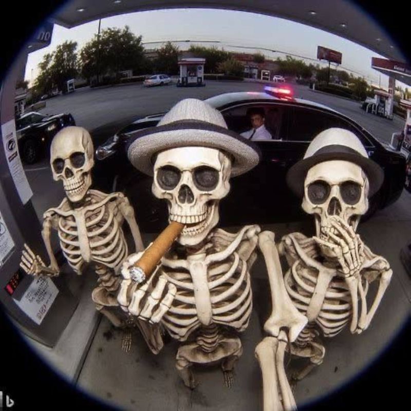 99+ Ảnh skeleton meme hài hước nhất, đảm bảo cười vỡ bụng 13 Bộ ba Skeleton hút thuốc siêu ngầu