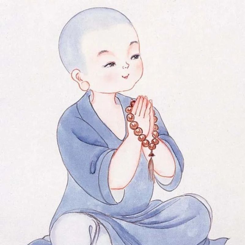 100+ Avatar chú tiểu an nhiên, đáng yêu, được yêu thích hiện nay 2 Avatar chú tiểu ngồi thiên an nhiên