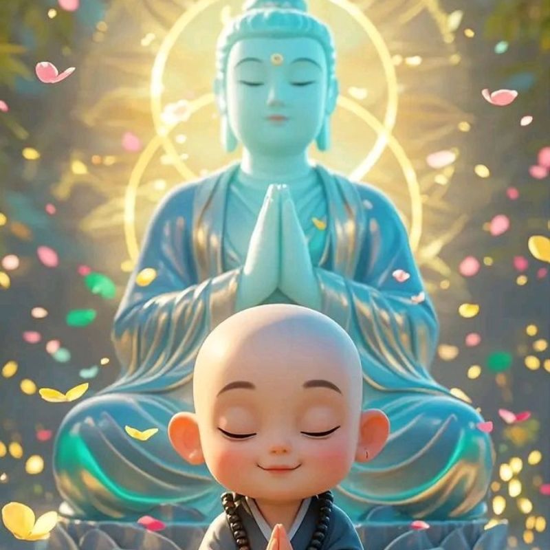 100+ Avatar chú tiểu an nhiên, đáng yêu, được yêu thích hiện nay 17 Avatar hình chú tiểu ngồi thiền trước Đức Phật thật an nhiên