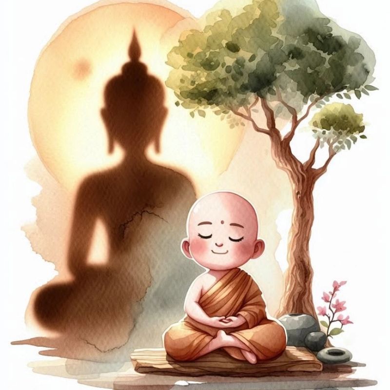 100+ Avatar chú tiểu an nhiên, đáng yêu, được yêu thích hiện nay 19 Avatar hình chú tiểu ngồi thiền trước Đức Phật đầy nghệ thuật