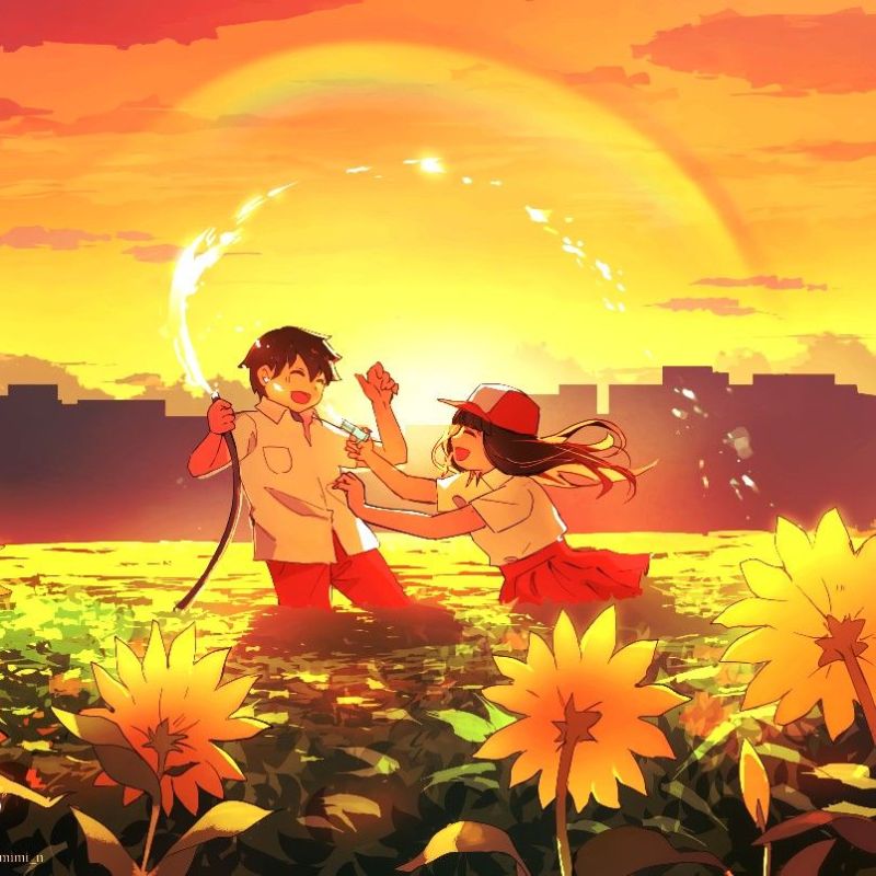 100+ Avatar hoa hướng dương đẹp, rực rỡ hợp mọi nền tảng social 3 Avatar cặp đôi anime hoa hướng dương