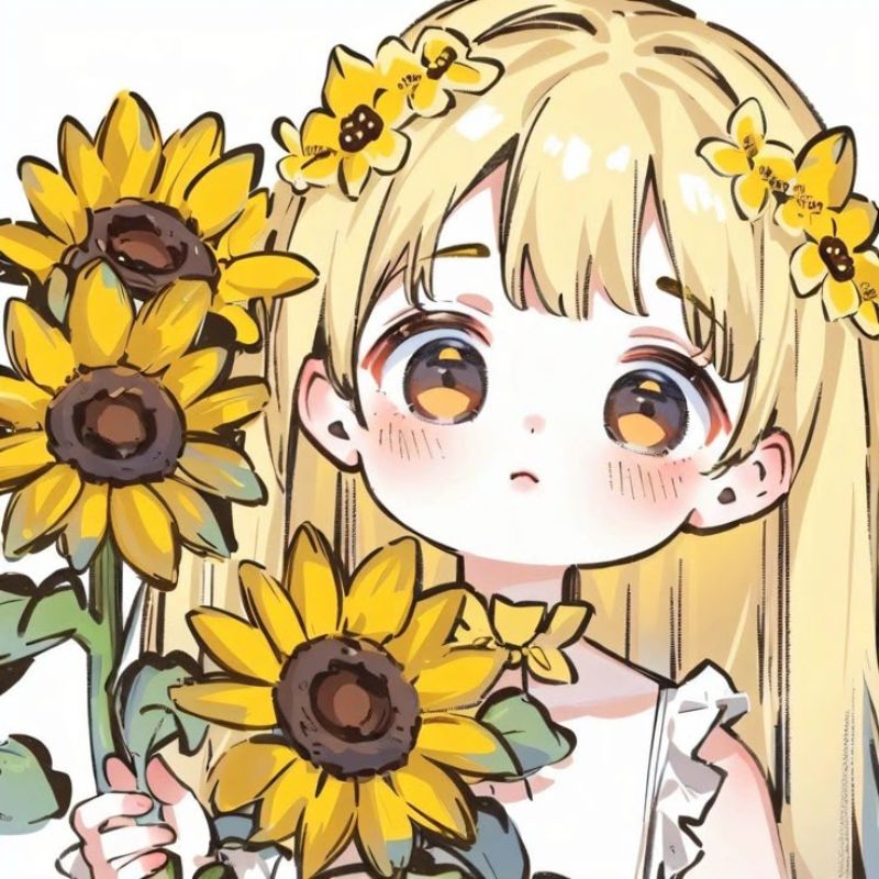 100+ Avatar hoa hướng dương đẹp, rực rỡ hợp mọi nền tảng social 10 Ảnh đại diện hình hoa hướng dương chibi