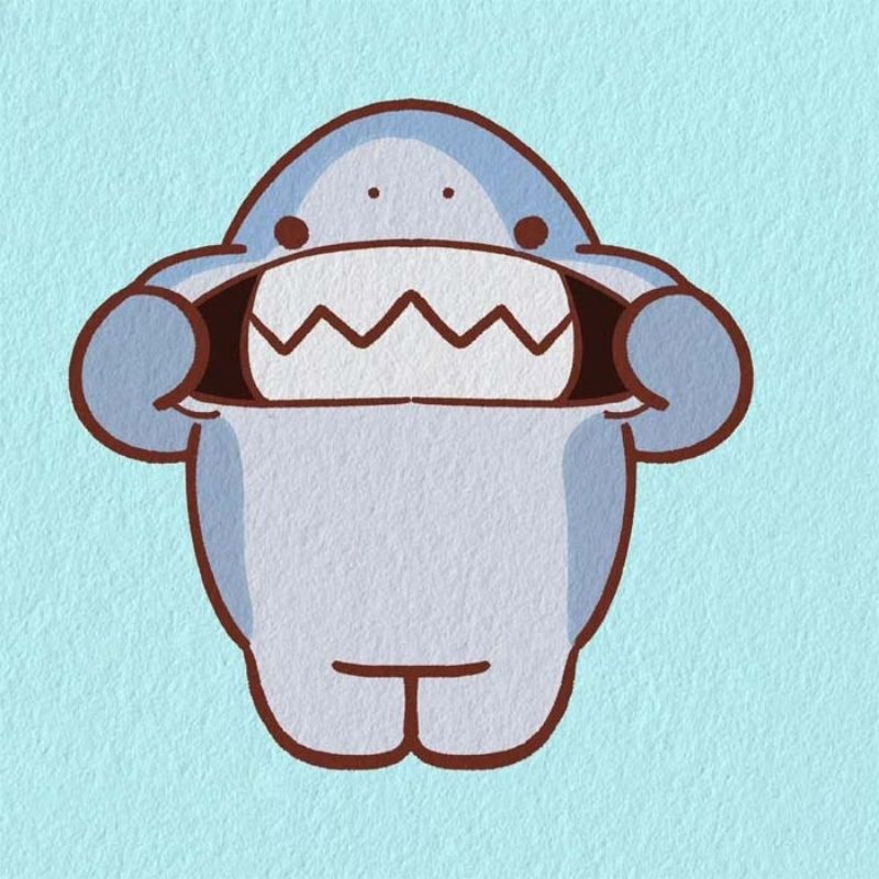 +100 avatar TikTok vô tri cute, cực lầy lội, nhìn là muốn dùng 43 avatar tiktok vô tri hài hước cá mập