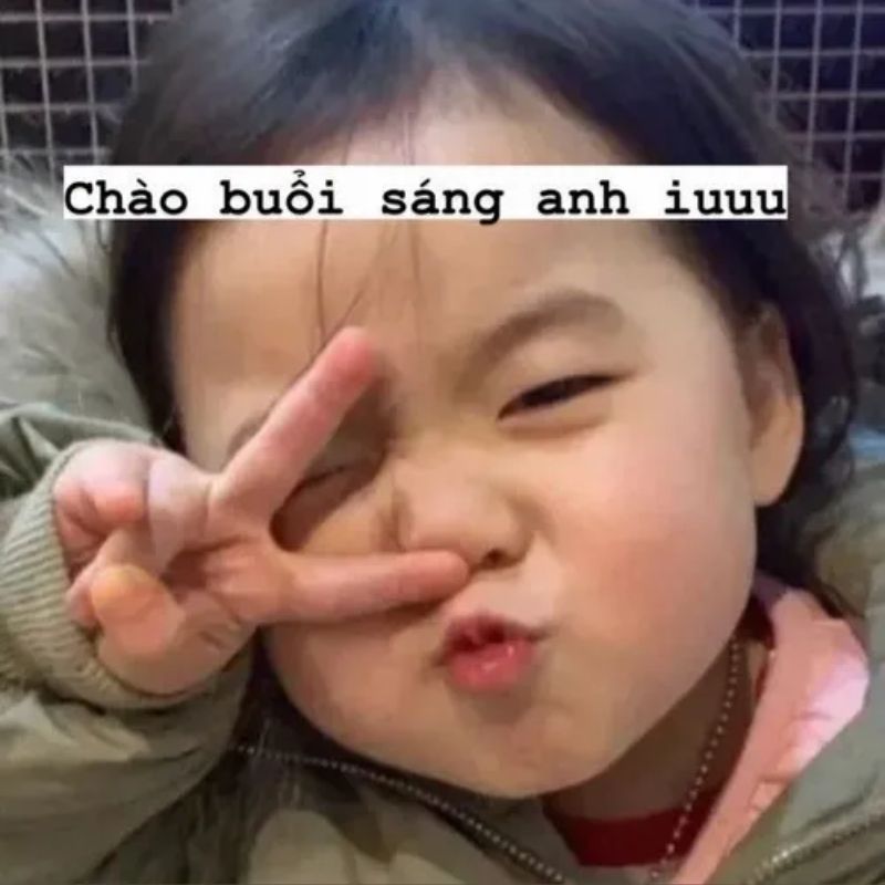 69+ meme chào buổi sáng hài hước giúp ngày mới thêm vui 12 Ảnh em bé chào buổi sáng đáng yêu