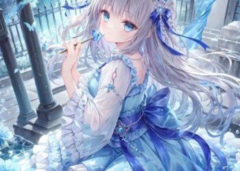 ảnh anime màu xanh dương