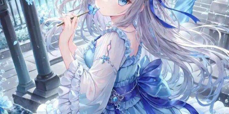 ảnh anime màu xanh dương