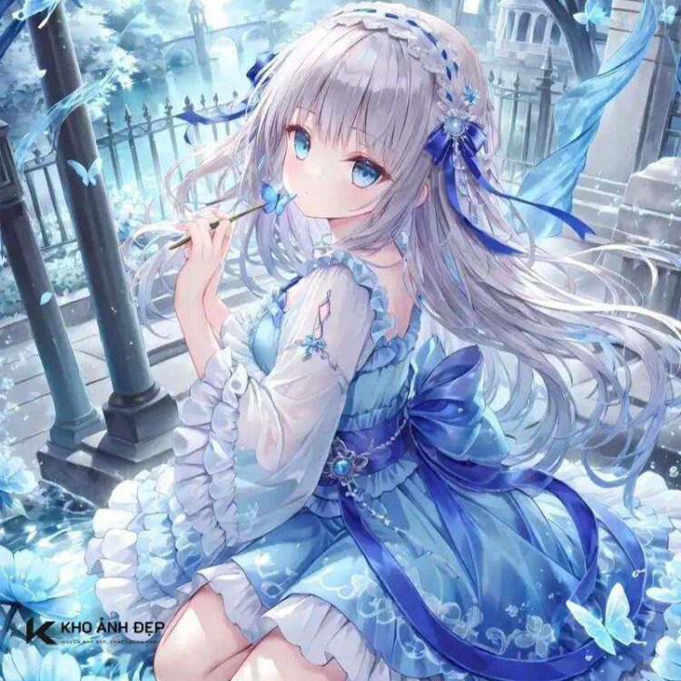 ảnh anime màu xanh dương