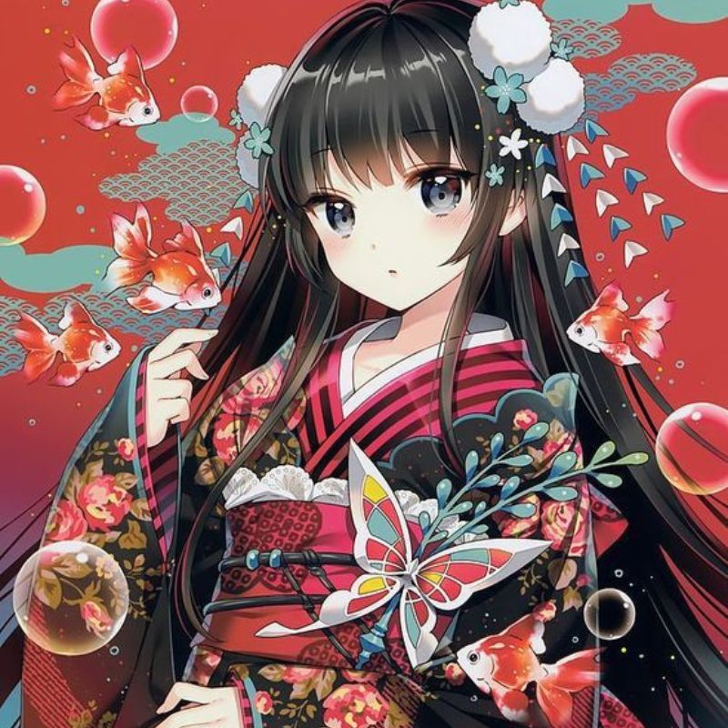 99+ Bộ sưu tập ảnh anime Tết 2026 đẹp, chất, dễ thương 11 Hình nền Tết anime nữ ngầu