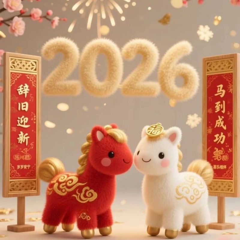 99+ Bộ sưu tập ảnh anime Tết 2026 đẹp, chất, dễ thương 16 Ảnh cặp ngựa chibi cute năm mới 2026