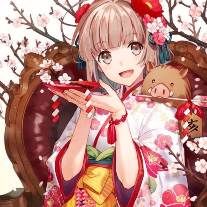 99+ Bộ sưu tập ảnh anime Tết 2026 đẹp, chất, dễ thương 3 Hình Tết anime đáng yêu
