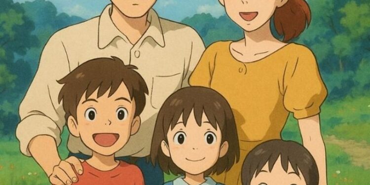 ảnh gia đình anime​