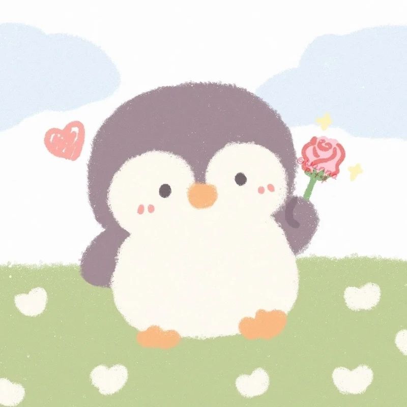 Tổng hợp 99+ avatar chim cánh cụt dễ thương, cute và độc đáo 9 Tặng bạn một bông hoa nhỏ xinh nhé!