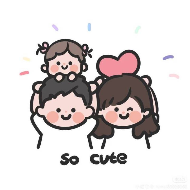 99+ avatar gia đình đẹp, ấm áp và ý nghĩa nhất năm 2026 3 gia đình 3 thành viên cute