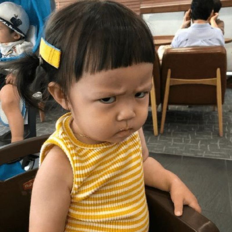 59+ Ảnh meme dỗi cute, đáng yêu, hài hước cho hội hay làm nũng 6 Meme em bé dỗi hài hước