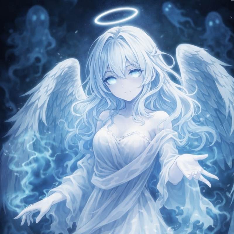 169+ ảnh anime thiên thần đẹp thuần khiết, trong sáng, thánh thiện 5 Ảnh anime thiên thần màn đêm