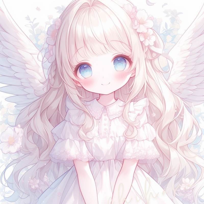 169+ ảnh anime thiên thần đẹp thuần khiết, trong sáng, thánh thiện 9 Chân dung anime thiên thần đáng yêu