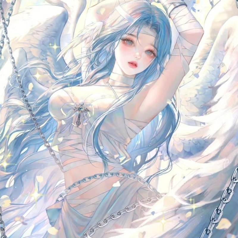 169+ ảnh anime thiên thần đẹp thuần khiết, trong sáng, thánh thiện 2 Ảnh thiên thần anime trói buộc