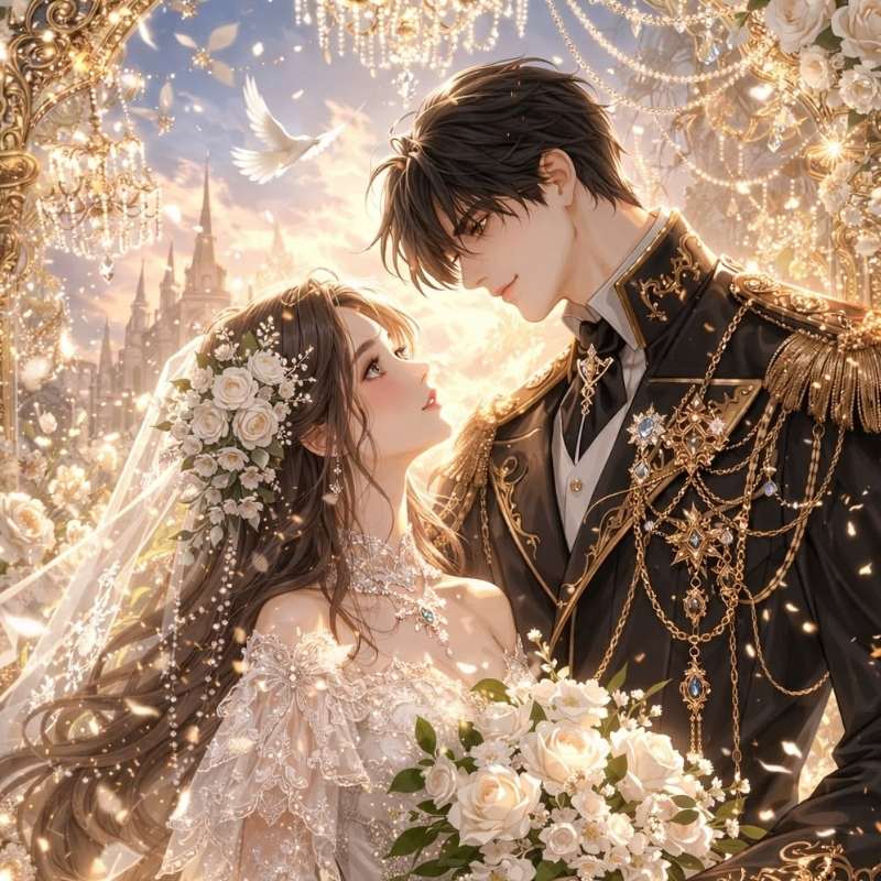 100+ ảnh cưới anime siêu lãng mạn, dễ thương, chuẩn anime wedding 17 Ảnh cưới cổ tích anime