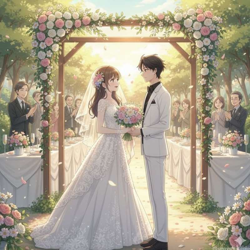 100+ ảnh cưới anime siêu lãng mạn, dễ thương, chuẩn anime wedding 27 anh cuoi anime 19