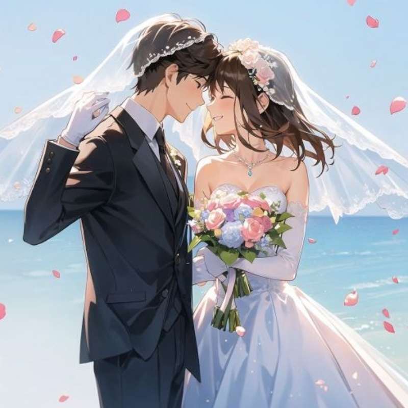 100+ ảnh cưới anime siêu lãng mạn, dễ thương, chuẩn anime wedding 26 anh cuoi anime 20