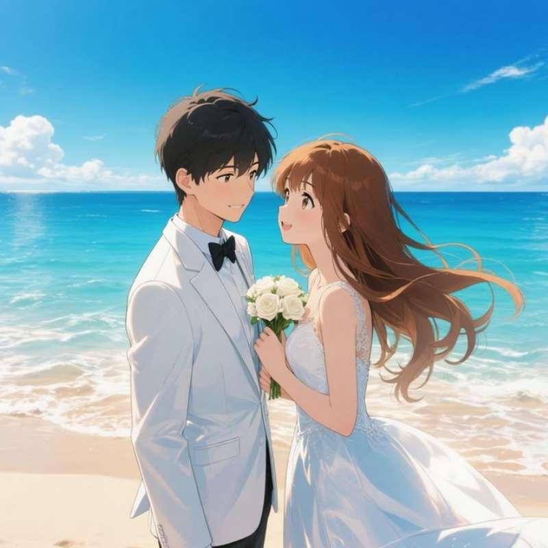 100+ ảnh cưới anime siêu lãng mạn, dễ thương, chuẩn anime wedding 24 anh cuoi anime 22