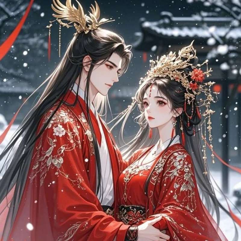 100+ ảnh cưới anime siêu lãng mạn, dễ thương, chuẩn anime wedding 5 Ảnh cưới cặp đôi anime cổ trang