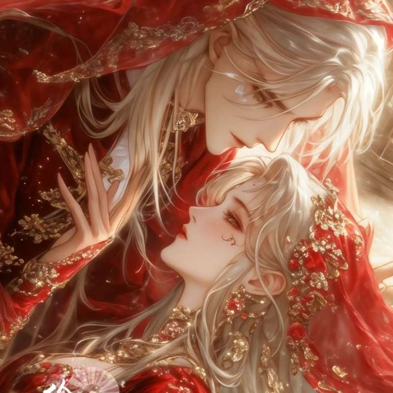 100+ ảnh cưới anime siêu lãng mạn, dễ thương, chuẩn anime wedding 3 Ảnh cưới cổ trang tóc trắng anime